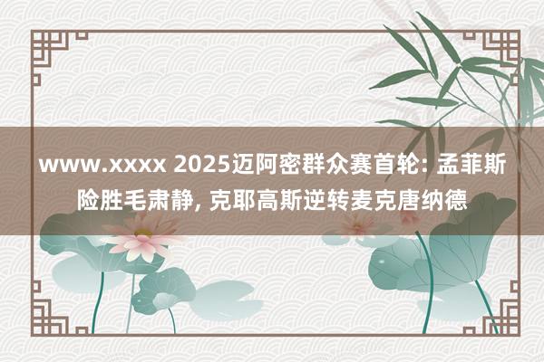 www.xxxx 2025迈阿密群众赛首轮: 孟菲斯险胜毛肃静， 克耶高斯逆转麦克唐纳德