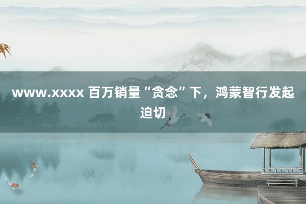 www.xxxx 百万销量“贪念”下，鸿蒙智行发起迫切